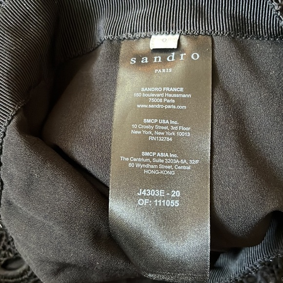 SANDRO Richard Chain-link Lace Skirt In Black - Picture 9 of 11